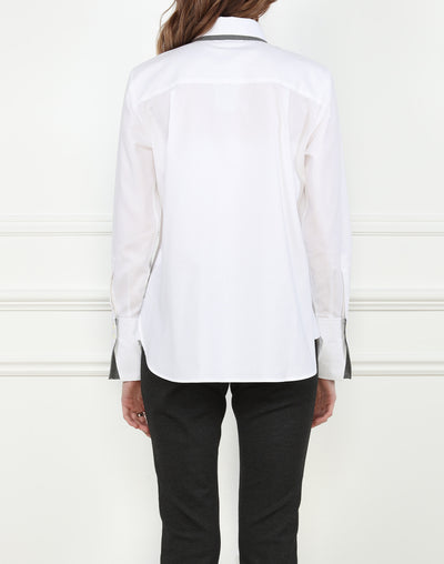THE MEGHAN WHITE SHIRT W/ DOUBLE COLLAR AND CUFFS