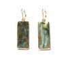 FACETED BLUE/GREEN STONE EARRINGS