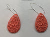 CARVED CORAL COLOR EARRINGS
