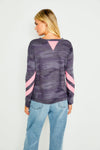 CAMO TOP WITH HOT PINK STRIPES