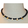 BLACK ONXY AND GOLD NECKLACE